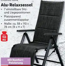 Lidl Livarno Home Alu-Relaxsessel Angebot