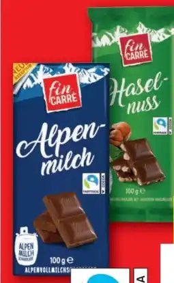 Lidl Fin Carre Alpenvollmilch-Schokolade Angebot