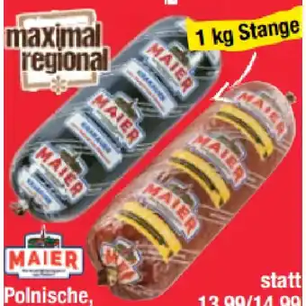 Maximarkt Polnische, Rauchkäswurst, Mährische, Käswurst oder Krakauer Maximarkt Angebot