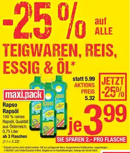 Maximarkt Rapsöl Angebot