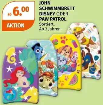 Müller John schwimmbrett disney oder paw patrol Angebot