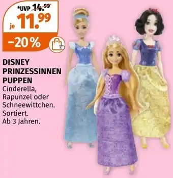 Müller Disney prinzessinnen puppen Angebot