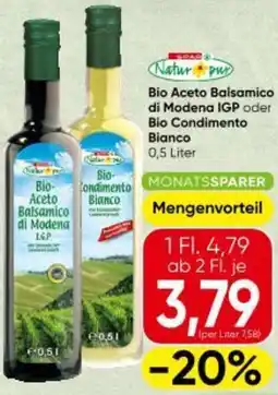 Spar Bio Aceto Balsamico di Modena IGP oder Bio Condimento Bianco Angebot