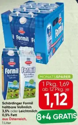 Spar Formil haltbare Vollmilch oder Leichtmilch Angebot