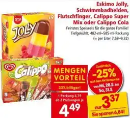 Interspar Jolly, Schwimmbadhelden, Flutschfinger, Calippo Super Mix oder Calippo Cola Angebot