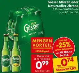 Interspar Märzen oder Naturradler Zitrone Angebot