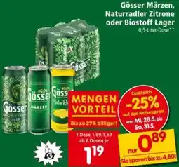 Interspar Märzen, Naturradler Zitrone oder Biostoff Lager Angebot