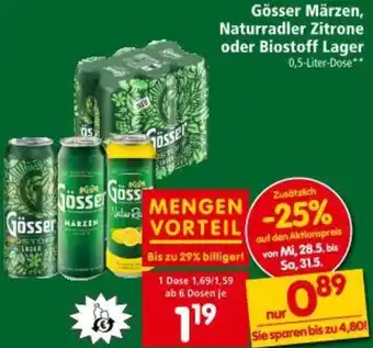 Interspar Märzen, Naturradler Zitrone oder Biostoff Lager Angebot