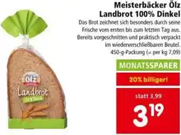 Interspar Meisterbäcker Ölz Landbrot Angebot