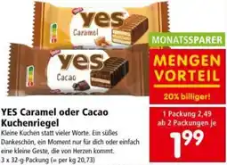 Interspar Caramel oder Cacao Kuchenriegel Angebot