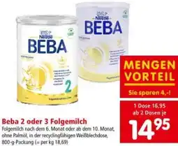 Interspar Beba 2 oder 3 Folgemilch Angebot
