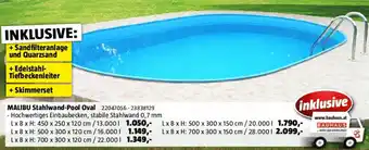 Bauhaus Stahlwand-Pool Oval Angebot