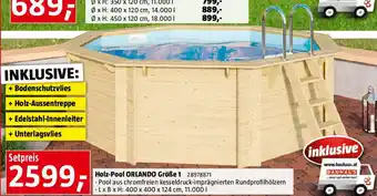 Bauhaus Holz-Pool Angebot