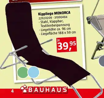 Bauhaus Kippliege Angebot