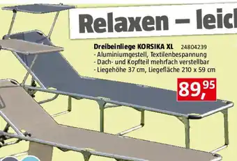 Bauhaus Dreibeinliege KORSIKA Angebot