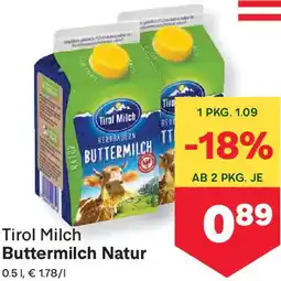 MPreis Buttermilch Natur Angebot