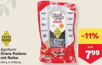 MPreis Grana Padano mit Reibe Angebot