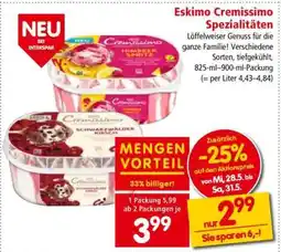 Interspar Eskimo Cremissimo Spezialitäten Angebot
