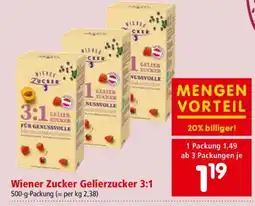 Interspar Wiener Zucker Gelierzucker 3:1 Angebot