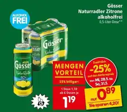 Interspar GÖSSER NATURRADLER ZITRONE ALKOHOLFREI Angebot