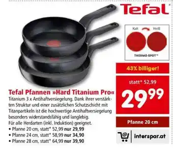 Interspar Tefal Pfanne Hard Titanium Pro Angebot