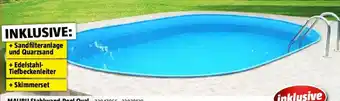 Bauhaus Stahlwand-Pool Oval Angebot
