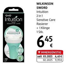 dm Rasierer intuition 2in1 sensitive care Angebot