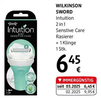 dm Rasierer intuition 2in1 sensitive care Angebot