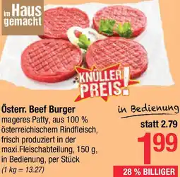 Maximarkt Beef Burger Angebot
