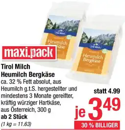 Maximarkt Heumilch Bergkäse Angebot