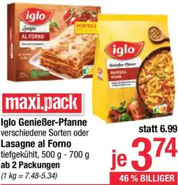Maximarkt Genießer-Pfanne oder Lasagne al Forno Angebot