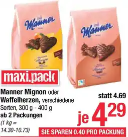 Maximarkt Mignon oder Waffelherzen Angebot