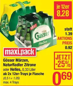 Maximarkt Gösser Märzen, NaturRadler Zitrone oder Helles Angebot