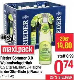 Maximarkt Rieder Sommer 3.0 Weinmischgetränk Angebot