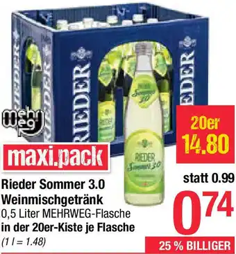 Maximarkt Rieder Sommer 3.0 Weinmischgetränk Angebot