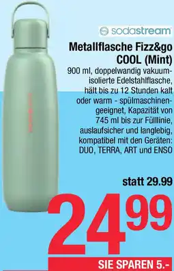 Maximarkt Metallflasche fizz&go cool Angebot