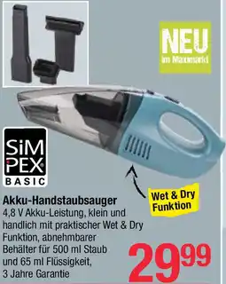 Maximarkt Akku-Handstaubsauger Angebot