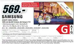Media Markt Samsung cm QLED Vision AI Smart TV Angebot