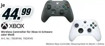 Media Markt Wireless Controller für Xbox in Schwarz Angebot