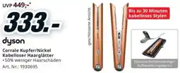 Media Markt Corrale Kupfer/Nickel Kabelloser Haarglätter Angebot