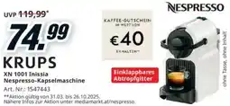 Media Markt Nespresso-Kapselmaschine Angebot