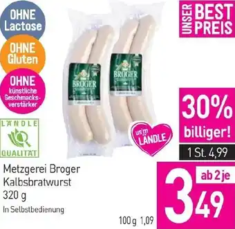 Sutterlüty Metzgerei Broger Kalbsbratwurst Angebot