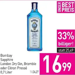 Sutterlüty London Dry Gin, Bramble oder Citron Pressé Angebot