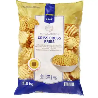 Metro Criss Cross Fries, Preisangabe ohne MwSt. (Preis inkl. MwSt. 3,08 €), METRO Angebot