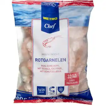 Metro Argentinische Rotgarnelen, Preisangabe ohne MwSt. (Preis inkl. MwSt. 26,94 €), METRO Angebot