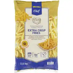 Metro Extra Crisp Fries, Preisangabe ohne MwSt. (Preis inkl. MwSt. 3,47 €), METRO Angebot