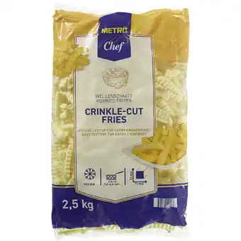 Metro Crinkle-Cut Fries, Preisangabe ohne MwSt. (Preis inkl. MwSt. 2,72 €), METRO Angebot