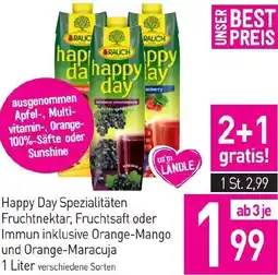Sutterlüty Happy Day Spezialitäten Fruchtnektar, Fruchtsaft oder Immun inklusive Orange-Mango und Orange-Maracuja Angebot