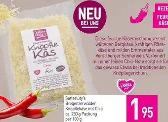 Sutterlüty Bregenzerwälder Knöpflekäse mit Chili Angebot