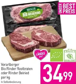 Sutterlüty Bio Rinder Rostbraten oder Rinder Beiried Angebot